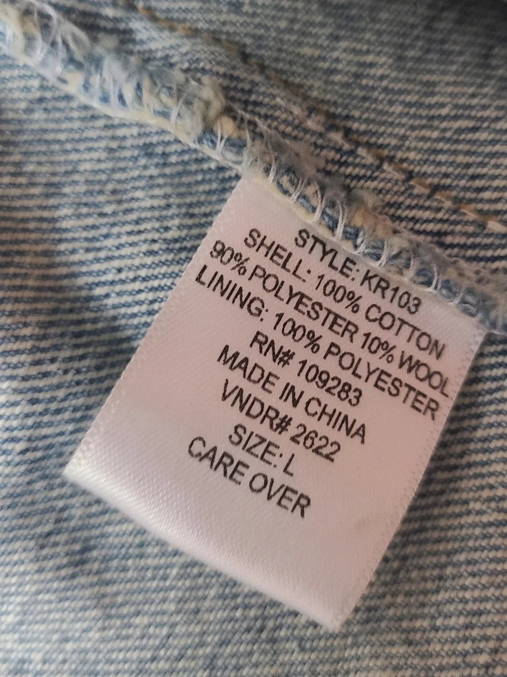 Vintage Havana Cream & Light Blue Plaid Sherpa-Trim Denim Jacket